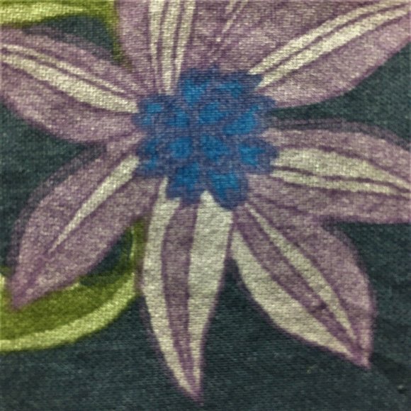 new NAVY Wild Sage Julianna Floral 100% Cotton Back Tab Window Curtain 84"Lx50"W - Picture 6 of 13